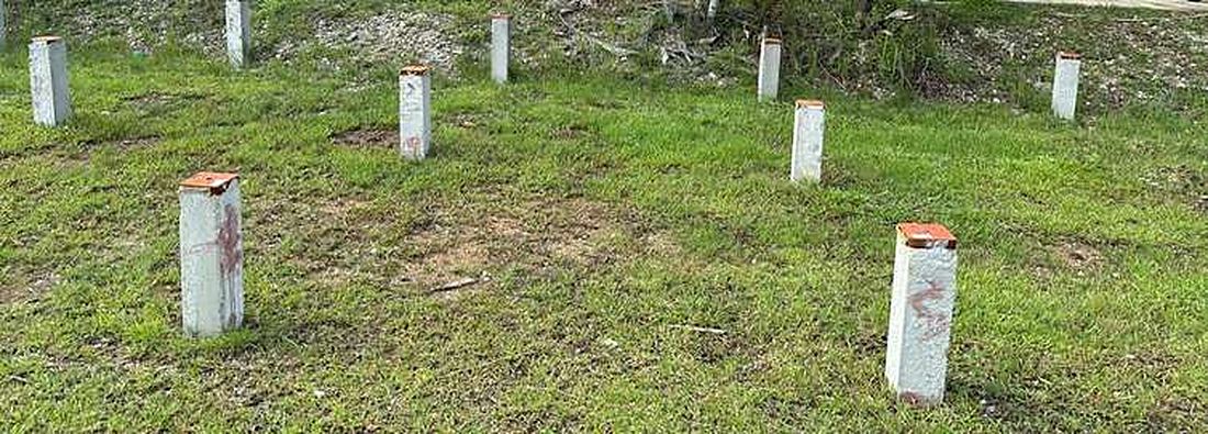 Spun piles driven on site